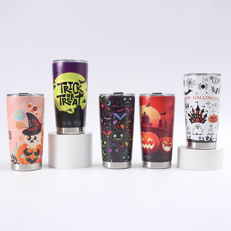 Customized UV 20oz Printing Tumbler Halloween design display.jpg